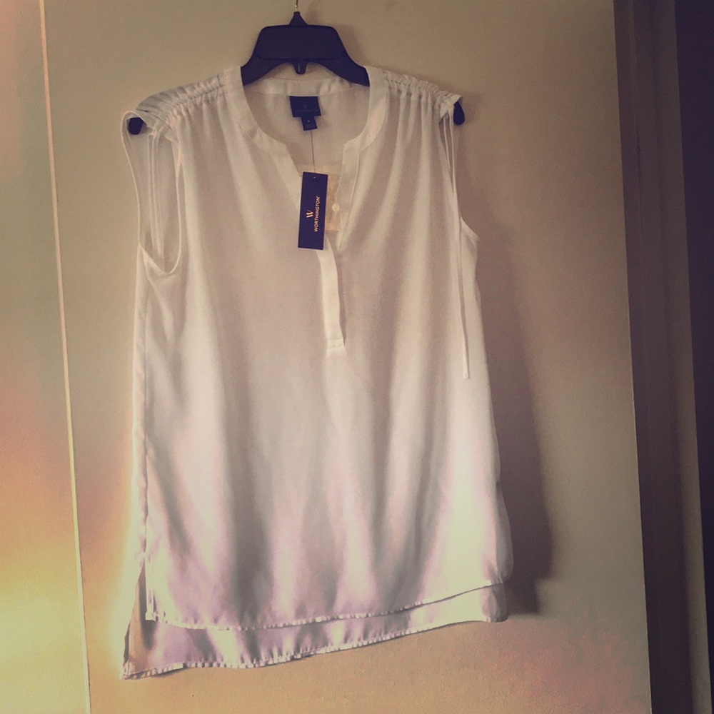 Blouse, gathered shoulders.  S NWT